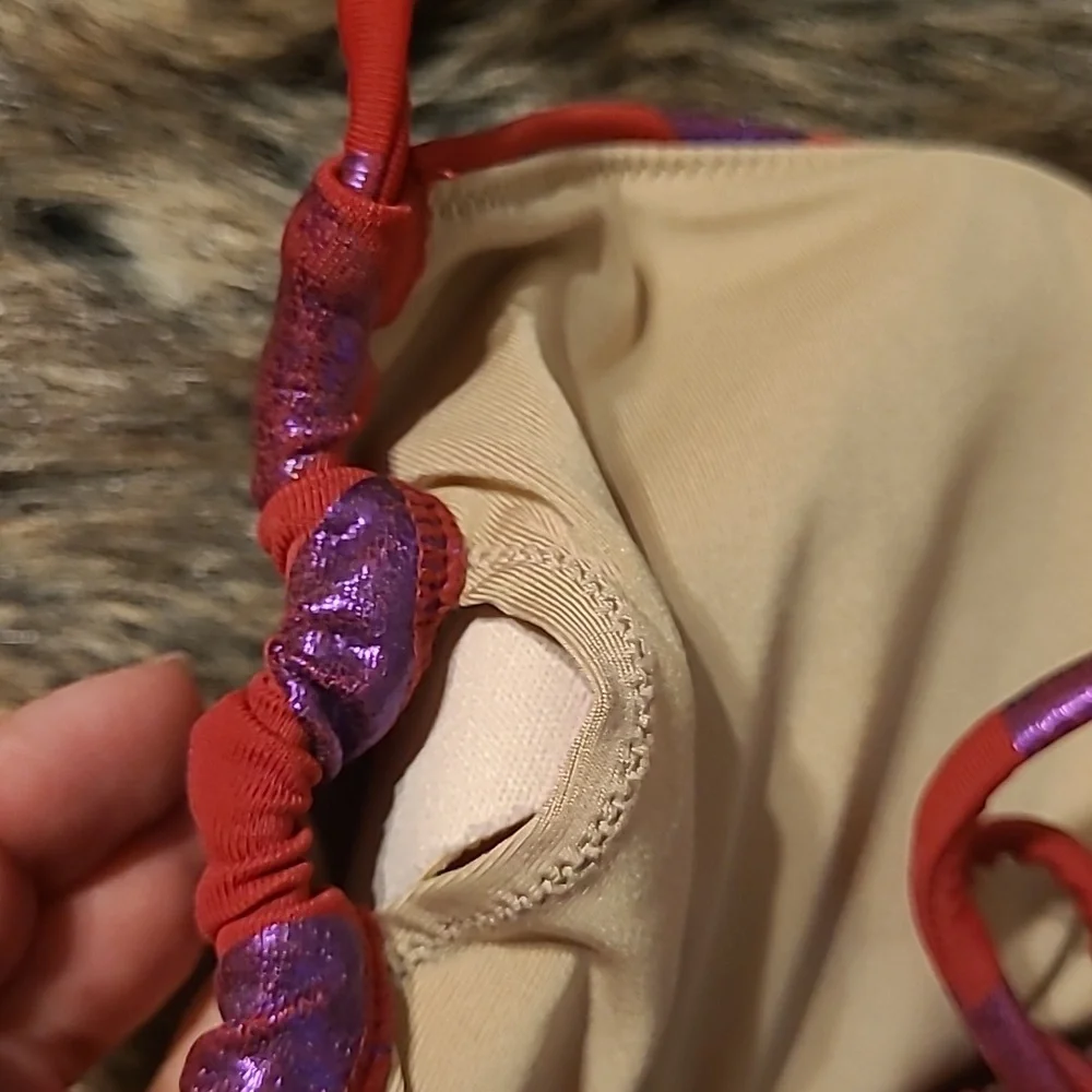 Victoria's Secret Women's Bathing Suit Bikini Top and Bottoms Polka Dots Vintage - Picture 6 of 8